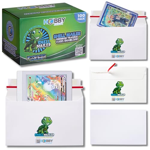 Shell Mailer Trading Card Envelopes for Shipping, Card Mailers - 100 Pack