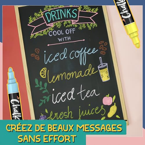 Chalkola Erasable Liquid Chalk Markers (30 Pack 6mm) - Car Window Markers