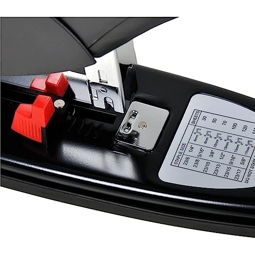 TOWINE Staplers Heavy Duty Metal Desktop Stapler Multifunction Stapler for Office Home School Paper Binding Stapler for Teachers Students (Color : Black, Size : B:357x100x310mm)