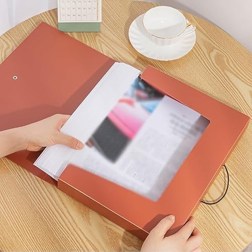 Filing Envelopes 3 Pcs Thickened File Box Large Capacity A4 Folder with Rope Buckle Information File Organizer for Office, School, Hospitals Plastic Folders(Multi-Colored)