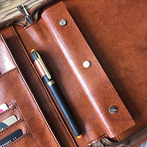 Cadderki Professional Vegan Leather Pilot Logbook, Pilot Journal for Letter Size Paper, Pilot Log Book Binder, Pilot Log Organizer, logbook Aviation Cover