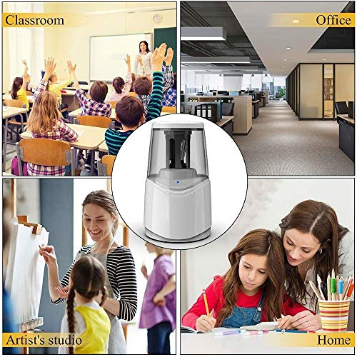 KLJUHGTR Electric Pencil Sharpener,Heavy Duty Helical Blade,Auto Stop Sharpeners Fit for Pencils 6-8mm in Diameter,Suitable for School Office Home