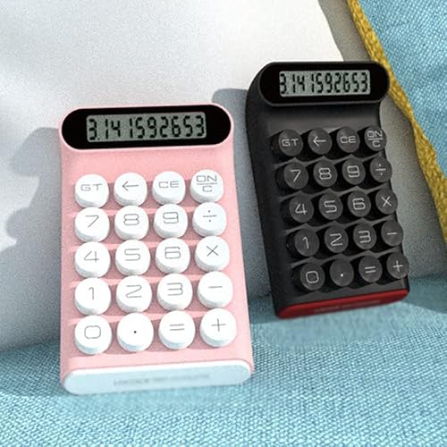 DUYHBAWRS Calculator Retro Portable Calculator Mechanical Keyboard Computer 10-Digit LCD Display Financial Office Fashion Calculator(Black-JoJo's Bizarre Adventure1)