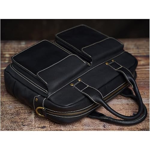YNBJIL Casual Men's Handbag Business Briefcase Large Shoulder Messenger Document Bag for 14" Laptop