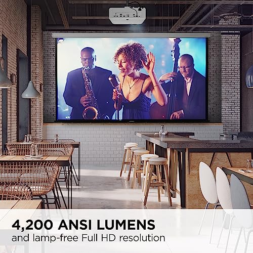 ViewSonic LS710HD 4200 Lumens 1080p Laser Projector with 0.49 Short Throw Ratio, HV Keystone, 4 Corner Adjustment, HDR/HLG Support for Home and Office