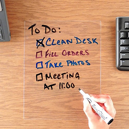 StoreSMART - Dry Erase Clear Adhesive Sheets - 10-Pack - DE1175-10