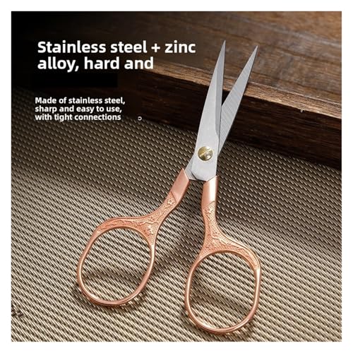 Vintage Stainless Steel Embroidery Scissors - 50PCS Tailor Shears for DIY Sewing and Crafting(Rose gold 50pcs)