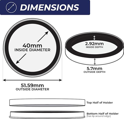 OnFireGuy 100 Air-Tite 40mm Black Ring Capsules for 1oz Silver Eagles