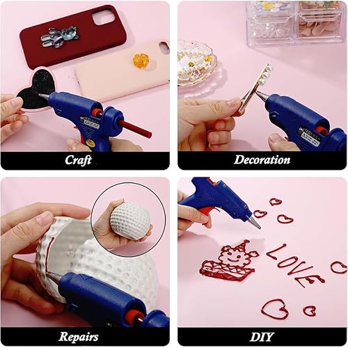 Red hot melt Glue Stick, for Dripping Decorative Paste, can be Used for DIY Accessories, Model Making, Greeting Card Making, etc. (Diameter: 11 x Length: 270 mm) (11 x 270 mm - 50 pcs)