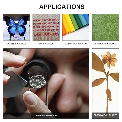 Microscope Accessories Kit for Adult 100X Mobile Phone Microscope Micro Lens LED Light Pocket Mini Magnifying Glass Microscopes Accessory