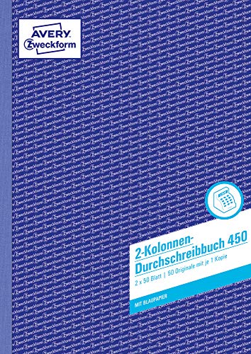 Avery Zweckform 450 Columned Book A4 2 x 50 Pages (German Text)