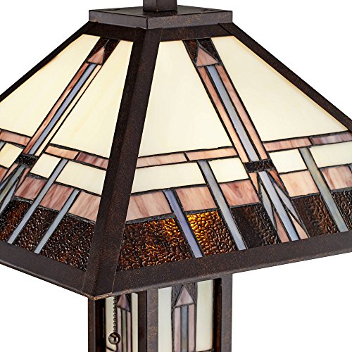 Geometric 60 1/2" Glass Night Light Floor Lamp Living Room
