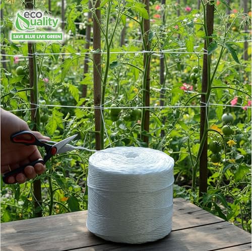 [2 Pack] EcoQuality Polypropylene Twine 2800 Feet - Carboard Bundling, Shipping, Commercial Packaging, Center Pull Box, Tie Wrap, Tying, Tomato Twine