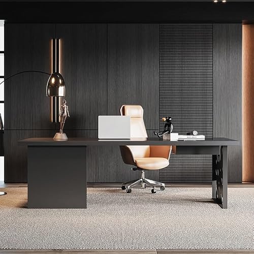 BGGJJ Computer Desk Solid Wood Computer Desk Modern Simple Study Office Writing Home Desk with Drawers(180cm)