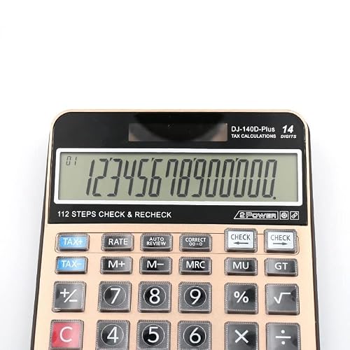 QERTYHJK 14 Digit Scientific Calculator Solar Battery Energy General Purpose Calculators Programmer Office Stationery Supplies