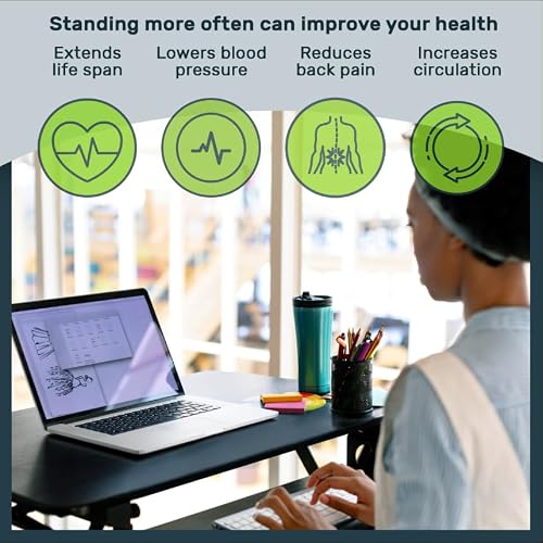 TechOrbits Black 32 in Standing Desk Converter, OF-S05-1