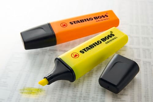 STABILO Highlighter BOSS ORIGINAL - Deskset of 23-9 Fluorescent Colors + 14 Pastel Colors