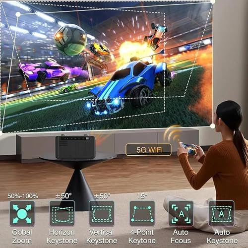 Projector 5G LED 4K Video Movie Smart Android 600 ANSI Lumens Home Theater Cinema Beamer Projectors
