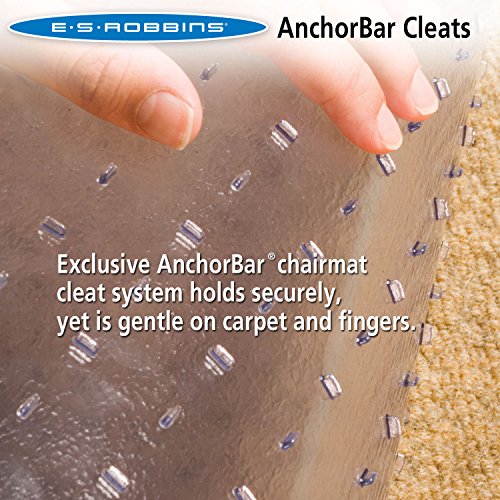 ES Robbins Extra High Pile Carpet Chair Mat, Rectangle 36"x48", Beveled Edge