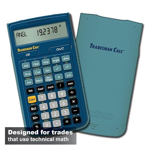 Calculated Industries 4400 TradesmanCalc Technical Trades Dimensional Trigonometry and Geometry Math and Conversion Calculator Tool for Tech Students, Welders, Metal Fabricators, Engineers, Draftsmen Small