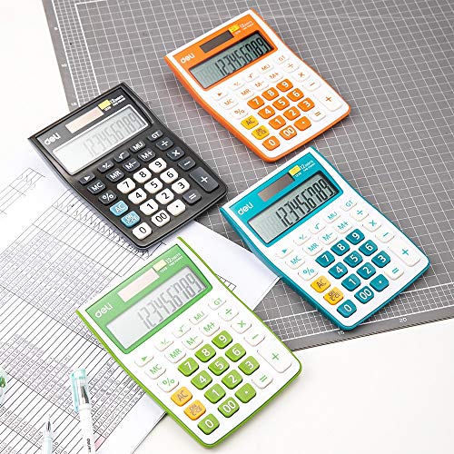 MVUYO FMURY Calculator Office Desk Calculator Color Cute Calculators Power Business Supplies Electronic Programmer(Black)