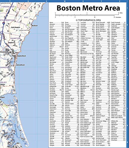 Boston Metro Area Laminated Wall Map