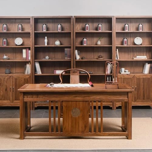XIXSERTHIA Computer Desk Chinese Style Wooden Desk Office Desk Modern Chinese Style Zen Study Office Desk Office Desks