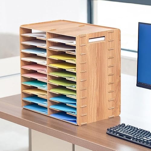 20 Compartments Mail Organizer, Desktop Bill Paper sorter