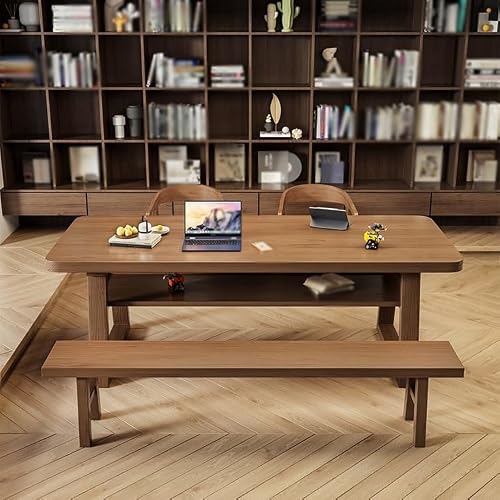 BGGJJ Computer Desk 180cm Solid Wood Long Table, Suitable for Home Modern Office Reading Furniture in the Living Room Desk with Drawers(200cm)