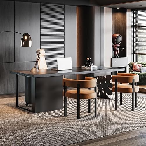 BGGJJ Computer Desk Solid Wood Computer Desk Modern Simple Study Office Writing Home Desk with Drawers(180cm)