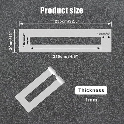 Duty Silicone Layouts Guide Multi Purpose 235Cm Direct Stencil for Drawing Uniform Lines in Commercial Area Recyclable Road Marking Template
