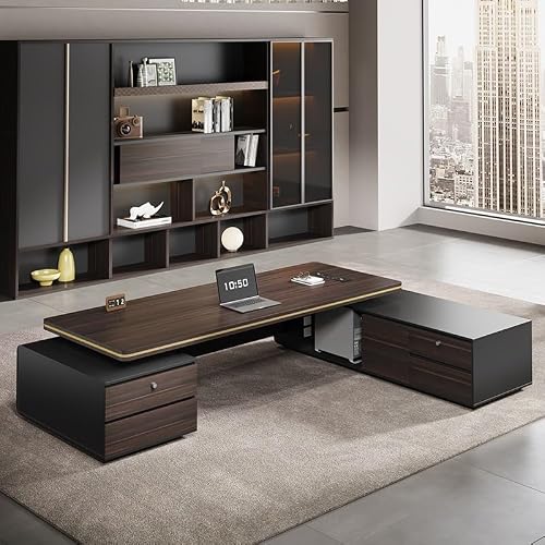 LINKIO Home Office Desks Boss Desk Simple CEO Leadership Office Furniture Manager Desk Computer Table Desk