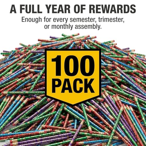 Anderson's, Smiley Faces Honor Roll Pencils, Set of 100, School Pencils, Student Awards, Recognition