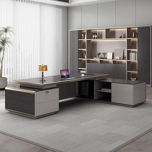 LINKIO Home Office Desks Boss Office Modern President Desk Leader Office Furniture Manager Desk Computer Table Desk