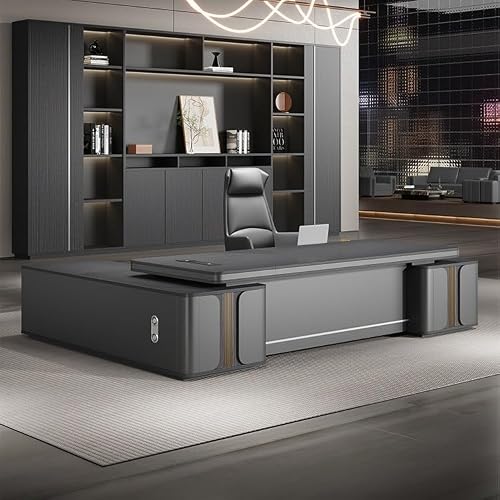 LINKIO Home Office Desks Atmospheric Boss Office Modern Furniture Large Desk Manager Room President Desk Computer Table Desk(2.2m)