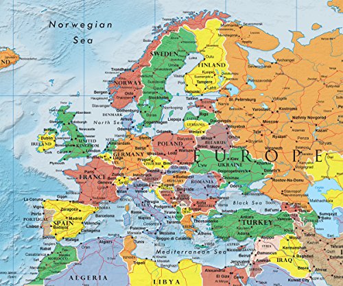 47x77 World Classic Premier Wall Map Mega Poster Laminated