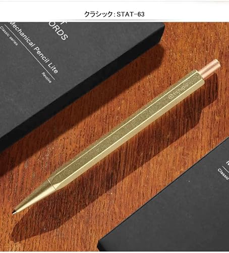 YStudio YS-STAT-63 Classic Brass Mechanical Pencil, 0.7mm, Brass