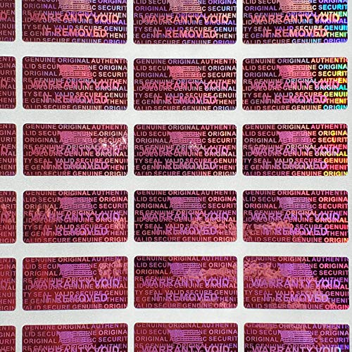 1000 Hologram Security Seal Tamper Evident Labels Stickers 15 mm x 30 mm- Dealimax Brand Color- Purple