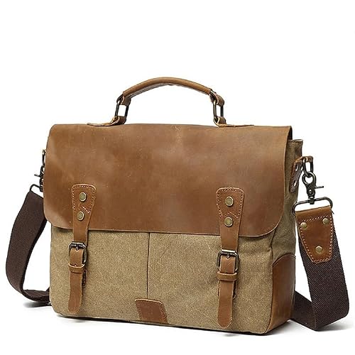 MVNOIRE Canvas Shoulder Messenger Bag, Casual Crossbody Holders for Men Women