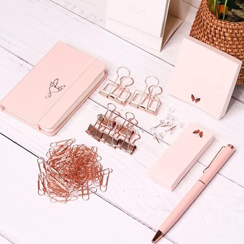 GGGUOJINN Stationery Set Gift Box Sticky Note Ballpoint Pen Mini Notebook Badge Paper Binder Clips Office Supplies (Color :, Size : As Shown) (As Shown)