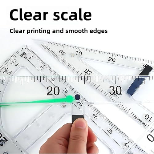 Large Math Geometry Rulers Geometry Tool for Blackboard White Board Teachers Class Geometry Math Set 40cm(4PCS)