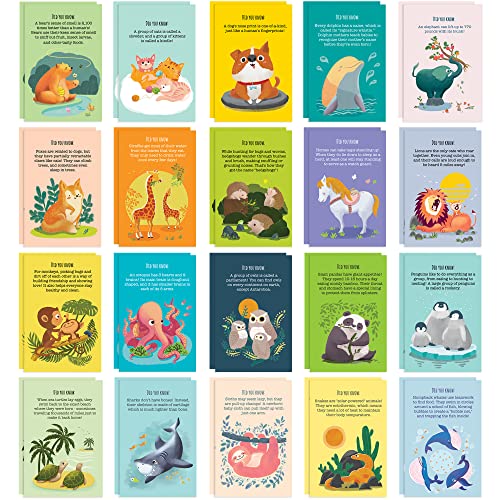 T MARIE 120 Postcards - Bulk Pack Postcards for Kids, Family, Friends, Students, Teacher, Summer Camp and More - Say Hello, Thinking of You, Thank You or I Miss You with Funny Animals and Punny Cartoons