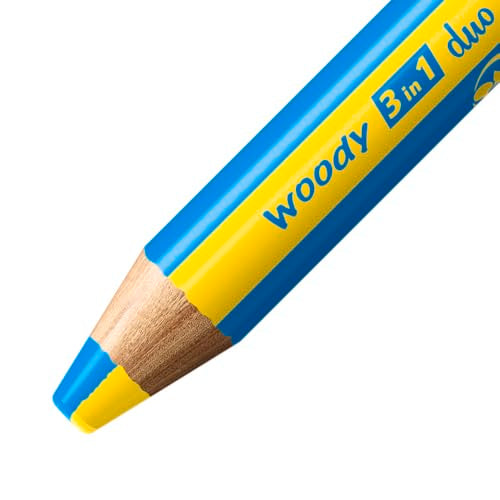 STABILO duo coloured pencil, watercolour & wax crayon woody 3 in 1 duo