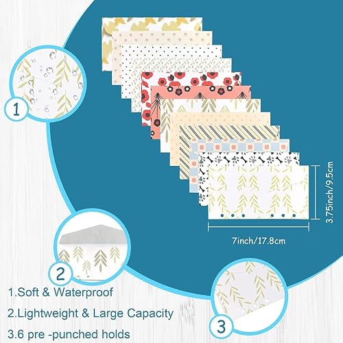 Cash Envelopes for Budgeting Saving, A6 Glitter Budget Binder with Zipper, Sheets