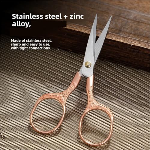 Fit for 1/50PCS Embroidery Scissors Stainless Steel Vintage Tailor(Rose gold 50pcs)