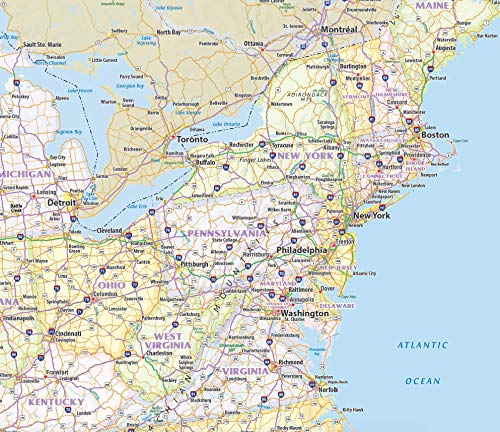 United States Laminated Wall Map (60" x 38")