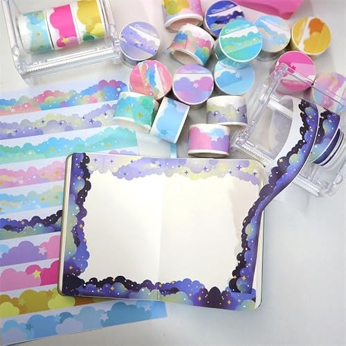 KLJUHGTR Washi Tape Cute Art Decorative Adhesive DIY Scrapbooking Sticker Label Stationery