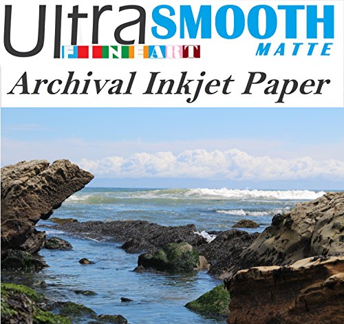 Ultrafine Smooth Matte FineArt 100% Cotton Rag Archival 265 gsm 15mil Inkjet Paper 8.5 x 11/50 Sheet Box