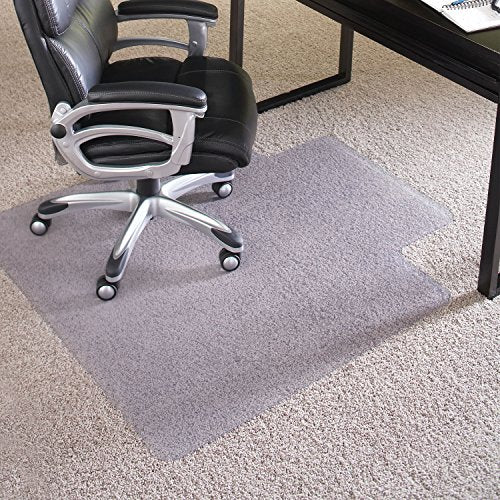 ES Robbins Chair Mat for Carpet- High Pile Carpet, 46 by 60-Inch with Lip, Clear Vinyl