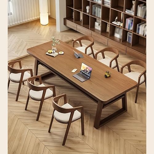 BGGJJ Computer Desk 180cm Solid Wood Long Table, Suitable for Home Modern Office Reading Furniture in the Living Room Desk with Drawers(180cm)